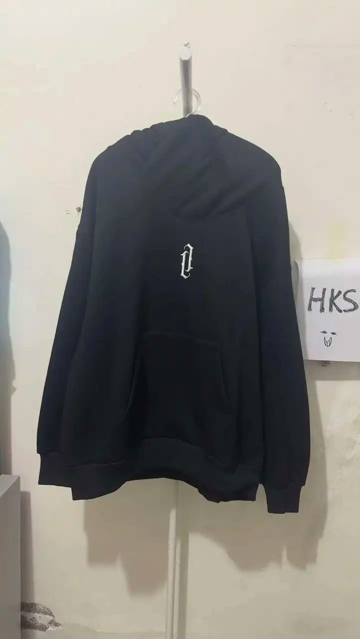 HKSH Heavy Industry Spring Autumn Men's Tide Stacked Collar Sweatshirt Hooded Hoodies Loose Casual Solid Color Punk Coats HK0797 Ghost District