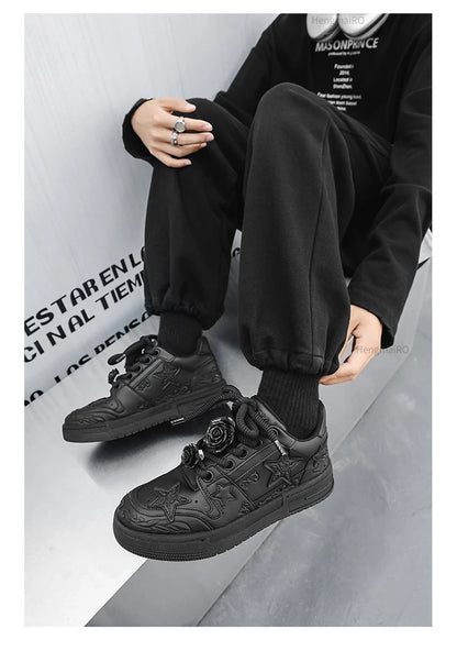 Women Sneakers Man Retro Star Y2K Punk Rap Street Shoes for Male  Fashion Skate Shoes Couple Casual Shoes Unisex Designer Tennis - Ghost District