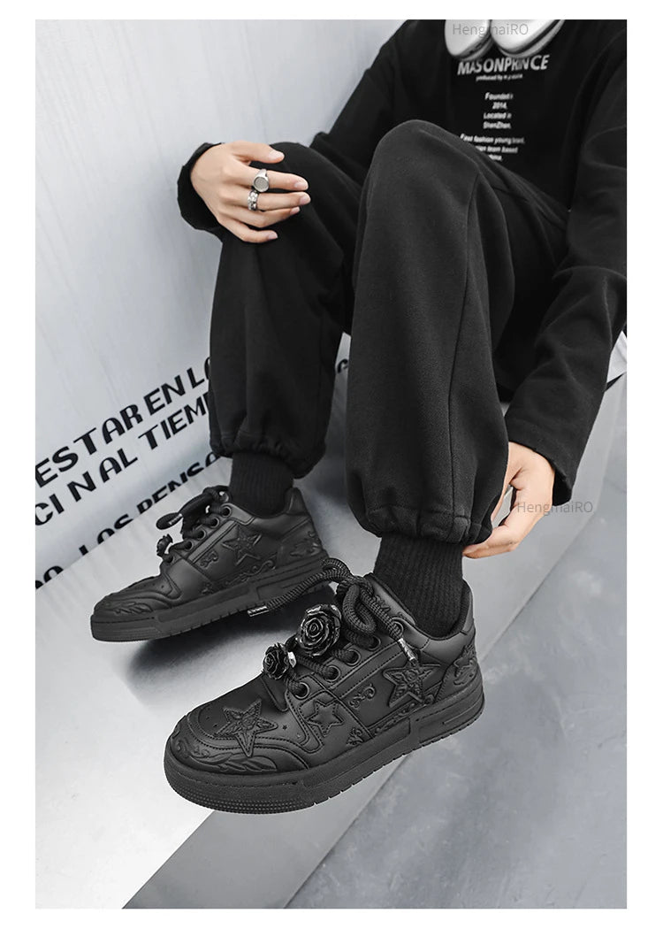 Women Sneakers Man Retro Star Y2K Punk Rap Street Shoes for Male  Fashion Skate Shoes Couple Casual Shoes Unisex Designer Tennis - Ghost District