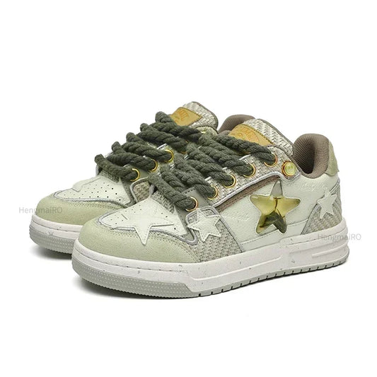 Women Sneakers Man Retro Star Y2K Punk Rap Street Shoes for Male  Fashion Skate Shoes Couple Casual Shoes Unisex Designer Tennis - Ghost District