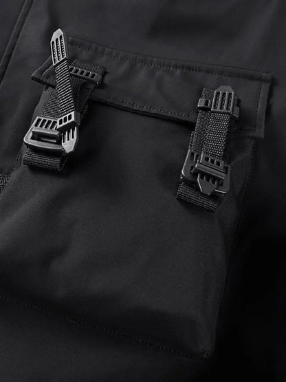 God of Death Bomber Jacket Chest Pocket Techwear Men Punk Hip Hop Tactical Streetwear Black Varsity Jackets Oversized MA1 Coats Ghost District