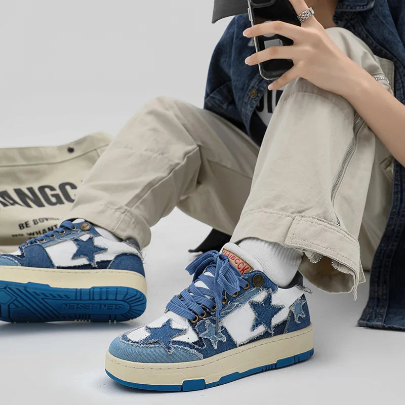Women Sneakers Man Retro Star Y2K Punk Rap Street Shoes for Male  Fashion Skate Shoes Couple Casual Shoes Unisex Designer Tennis - Ghost District