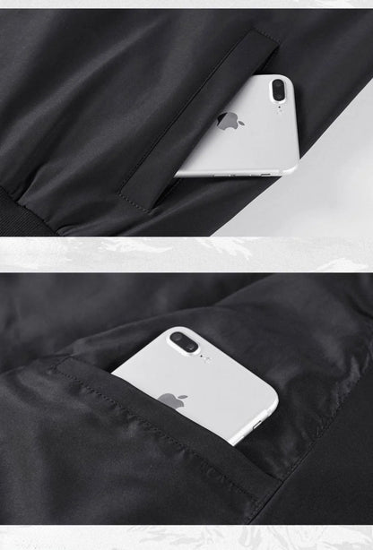 God of Death Bomber Jacket Chest Pocket Techwear Men Punk Hip Hop Tactical Streetwear Black Varsity Jackets Oversized MA1 Coats Ghost District
