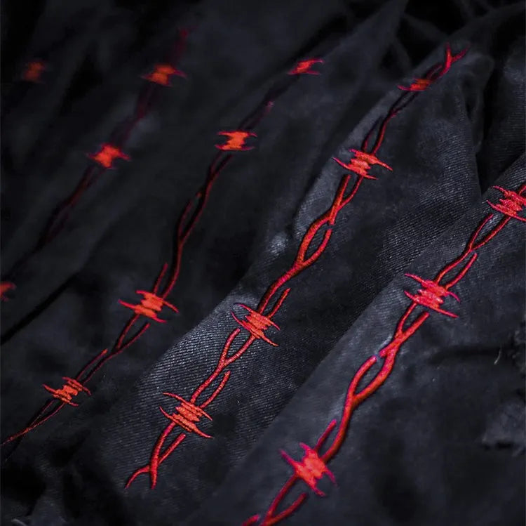 Mens Gym Trend Denim Jacket Techwear Jeans Jackets Causal Fitness Man Loose Clothing Outerwear Coat Cotton Sports Sweatshirt Ghost District