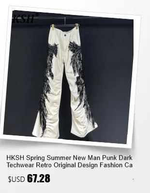 HKSH Spring Autumn New Man Tide Dark Functional Heavy Cloak Multi Pockets Jackets Loose Handsome Yamamoto Techwear Trench HK5607 Ghost District