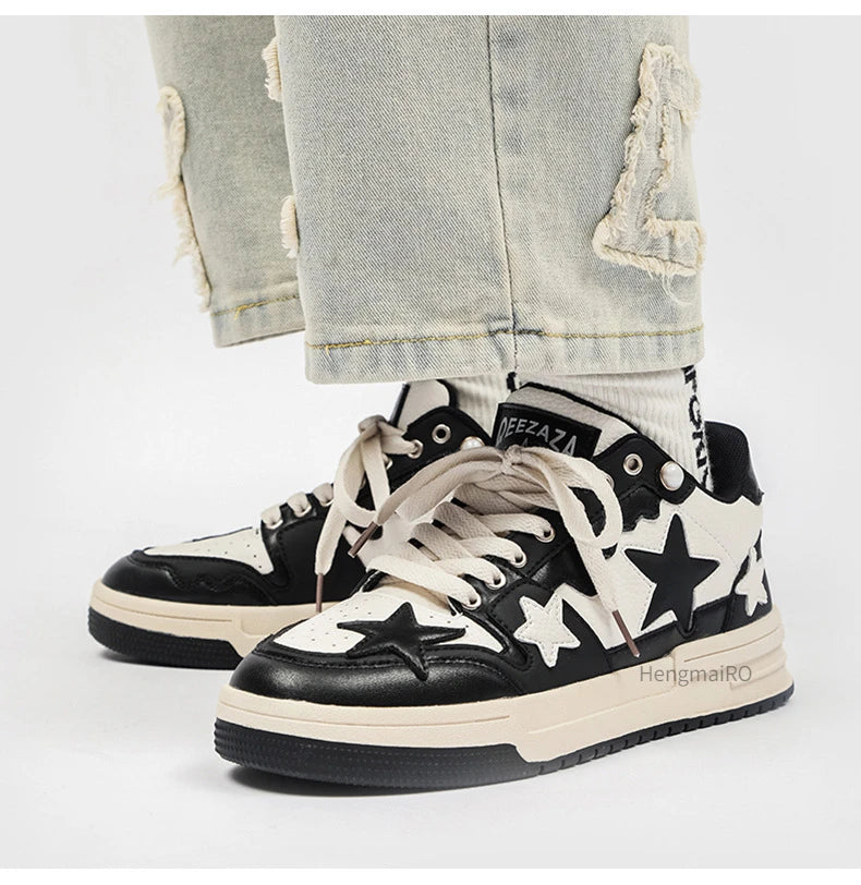 Women Sneakers Man Retro Star Y2K Punk Rap Street Shoes for Male  Fashion Skate Shoes Couple Casual Shoes Unisex Designer Tennis - Ghost District