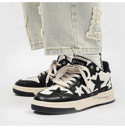 Women Sneakers Man Retro Star Y2K Punk Rap Street Shoes for Male  Fashion Skate Shoes Couple Casual Shoes Unisex Designer Tennis - Ghost District