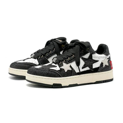 Women Sneakers Man Retro Star Y2K Punk Rap Street Shoes for Male  Fashion Skate Shoes Couple Casual Shoes Unisex Designer Tennis - Ghost District