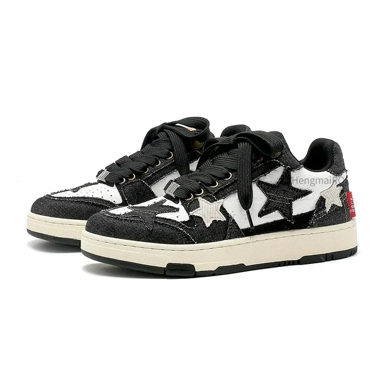 Women Sneakers Man Retro Star Y2K Punk Rap Street Shoes for Male  Fashion Skate Shoes Couple Casual Shoes Unisex Designer Tennis - Ghost District