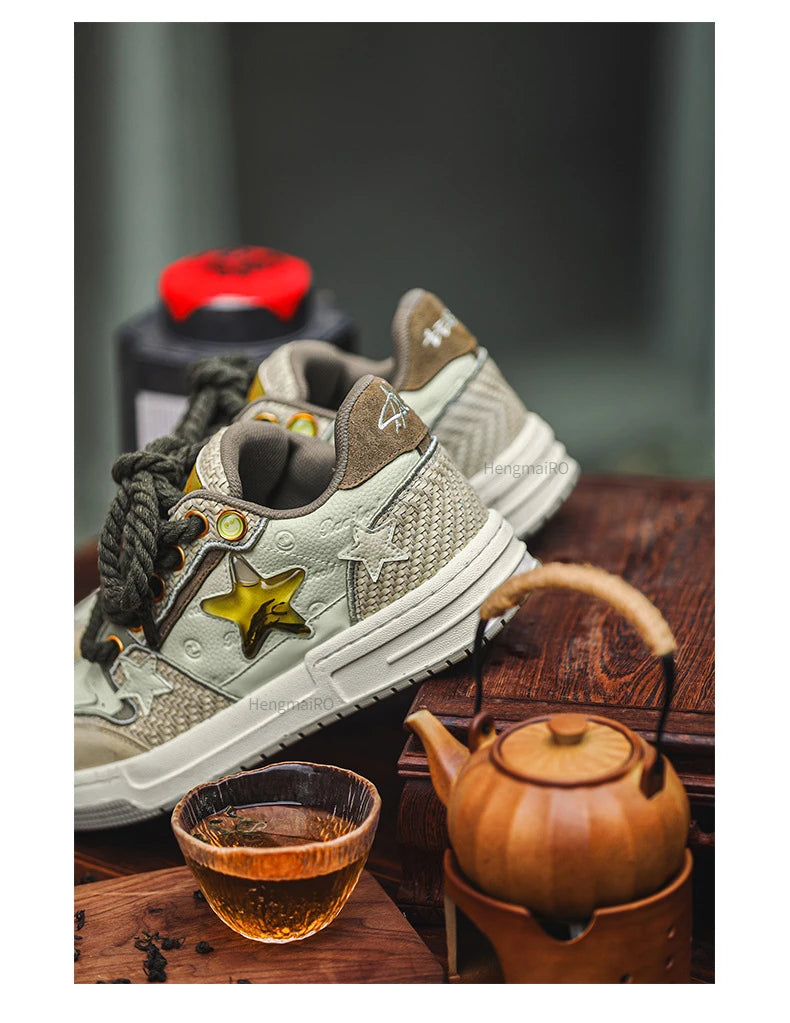Women Sneakers Man Retro Star Y2K Punk Rap Street Shoes for Male  Fashion Skate Shoes Couple Casual Shoes Unisex Designer Tennis - Ghost District