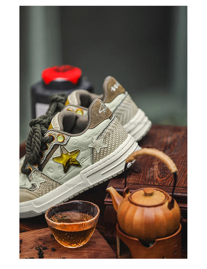 Women Sneakers Man Retro Star Y2K Punk Rap Street Shoes for Male  Fashion Skate Shoes Couple Casual Shoes Unisex Designer Tennis - Ghost District