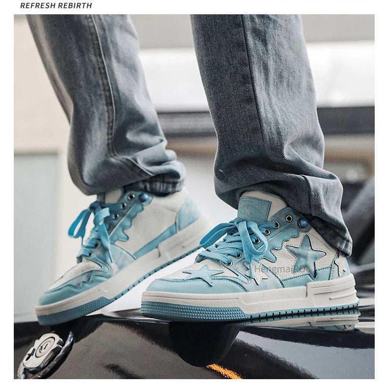 Women Sneakers Man Retro Star Y2K Punk Rap Street Shoes for Male  Fashion Skate Shoes Couple Casual Shoes Unisex Designer Tennis - Ghost District