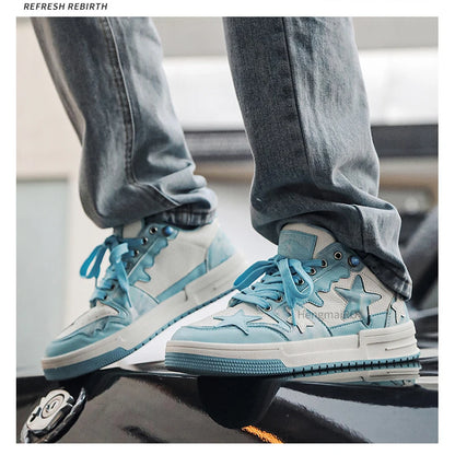 Women Sneakers Man Retro Star Y2K Punk Rap Street Shoes for Male  Fashion Skate Shoes Couple Casual Shoes Unisex Designer Tennis - Ghost District