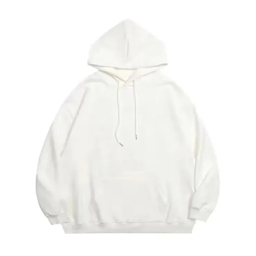 Hoodie Men Graphic Vivid Rose Print Cotton Hoodies American Retro Personality Streetwear Casual Hooded Sweatshirt Men's Clothing - Ghost District