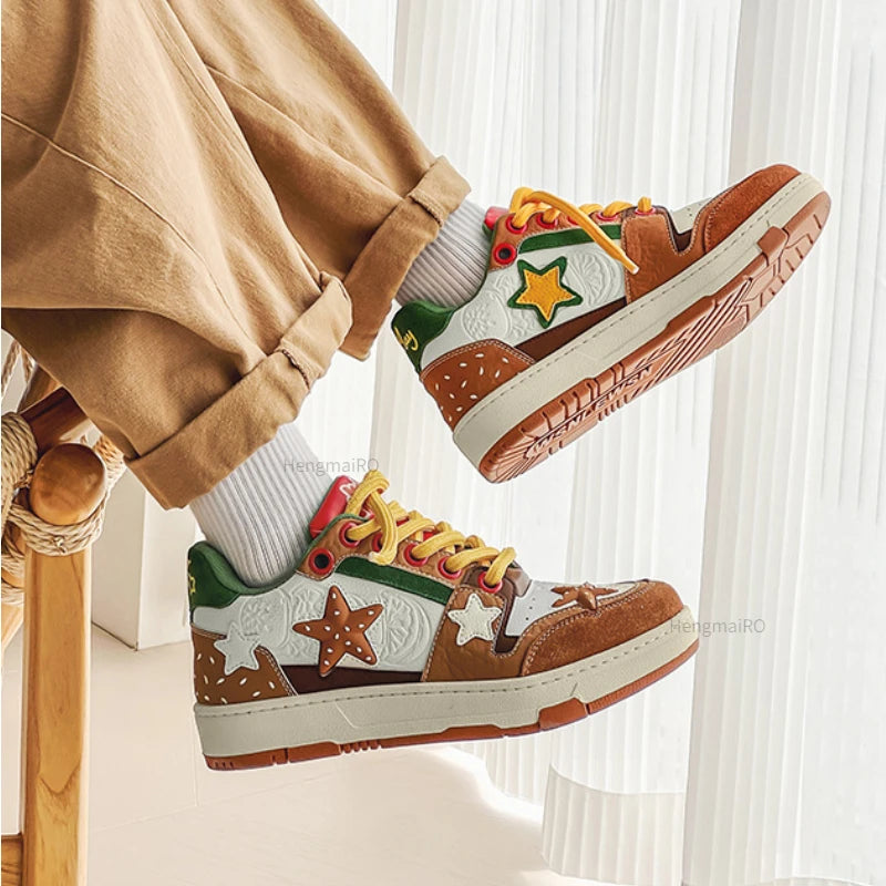 Women Sneakers Man Retro Star Y2K Punk Rap Street Shoes for Male  Fashion Skate Shoes Couple Casual Shoes Unisex Designer Tennis - Ghost District