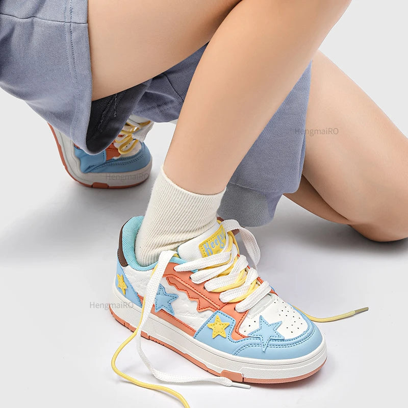 Women Sneakers Man Retro Star Y2K Punk Rap Street Shoes for Male  Fashion Skate Shoes Couple Casual Shoes Unisex Designer Tennis - Ghost District