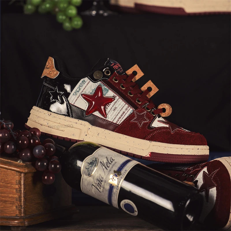 Women Sneakers Man Retro Star Y2K Punk Rap Street Shoes for Male  Fashion Skate Shoes Couple Casual Shoes Unisex Designer Tennis - Ghost District