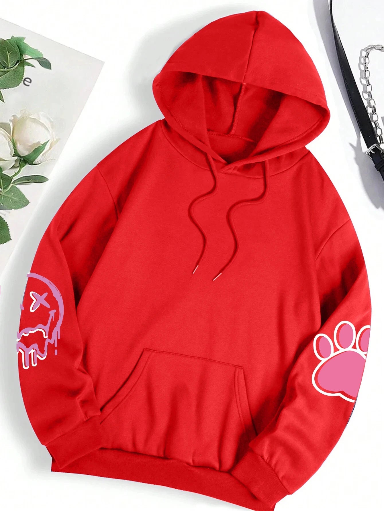 Hip Hop Street Casual Printed Female Hoodies Fashion Hoodie Oversize Loose New Sweatshirts Autumn Warm Fleece Clothing Ghost District