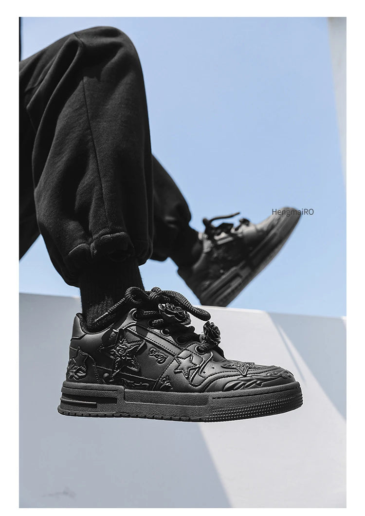 Women Sneakers Man Retro Star Y2K Punk Rap Street Shoes for Male  Fashion Skate Shoes Couple Casual Shoes Unisex Designer Tennis - Ghost District