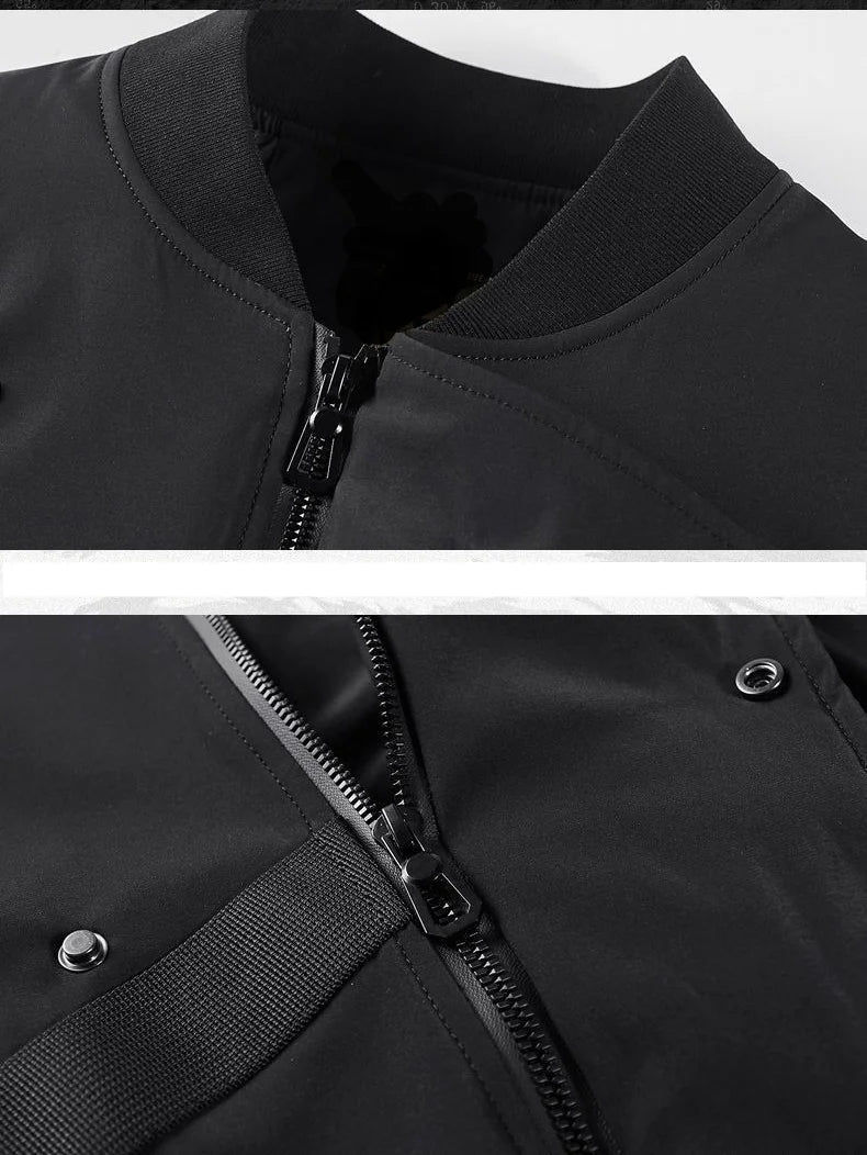 God of Death Bomber Jacket Chest Pocket Techwear Men Punk Hip Hop Tactical Streetwear Black Varsity Jackets Oversized MA1 Coats Ghost District