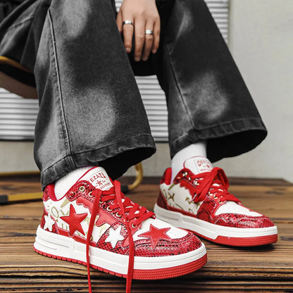 Women Sneakers Man Retro Star Y2K Punk Rap Street Shoes for Male  Fashion Skate Shoes Couple Casual Shoes Unisex Designer Tennis - Ghost District