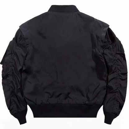 Techwear Varsity Bomber Jackets for Men Skulls Punk God of Death Embroidery Baseball Jacket Streetwear Hip Hop College Coat Male - Ghost District