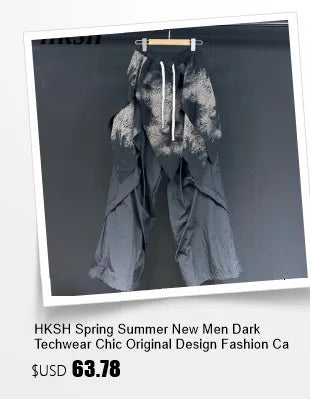 HKSH Spring Autumn New Man Tide Dark Functional Heavy Cloak Multi Pockets Jackets Loose Handsome Yamamoto Techwear Trench HK5607 Ghost District