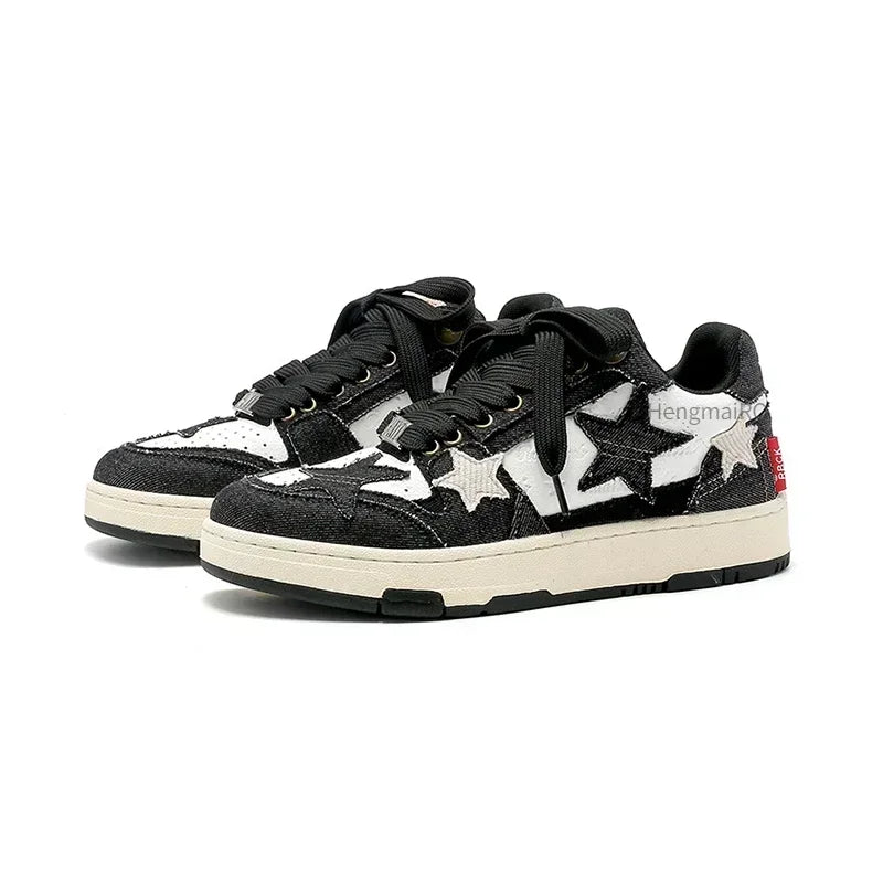 Women Sneakers Man Retro Star Y2K Punk Rap Street Shoes for Male  Fashion Skate Shoes Couple Casual Shoes Unisex Designer Tennis - Ghost District