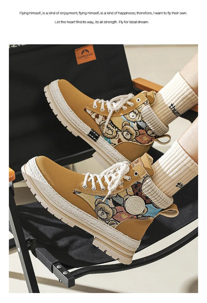 New Men's Winter Boots Outdoor Platform Boots 2023 Designer Men's Shoes Comfortable Desert Boots Street Style Motorcycle Boots - Ghost District