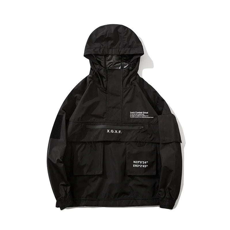 HKSH Men's Darkwear Spring Autumn New Tide Personality Tactical Jacket Japanese Safari Style Chic Coat Hooded Techwear HK0012 - Ghost District