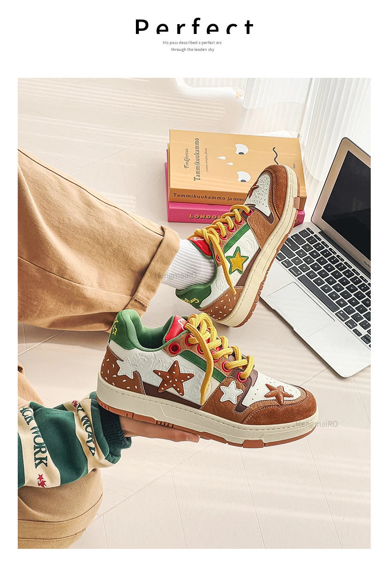 Women Sneakers Man Retro Star Y2K Punk Rap Street Shoes for Male  Fashion Skate Shoes Couple Casual Shoes Unisex Designer Tennis - Ghost District