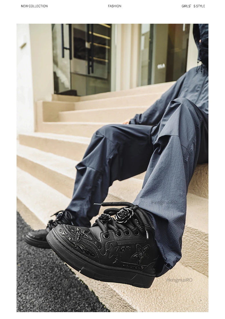 Women Sneakers Man Retro Star Y2K Punk Rap Street Shoes for Male  Fashion Skate Shoes Couple Casual Shoes Unisex Designer Tennis - Ghost District