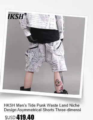 HKSH Spring Autumn New Man Tide Dark Functional Heavy Cloak Multi Pockets Jackets Loose Handsome Yamamoto Techwear Trench HK5607 Ghost District