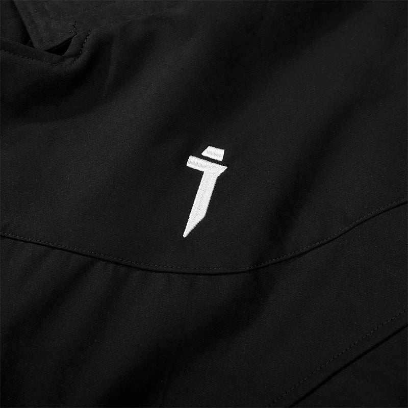 Unisex High Street Functional Cargo Jacket Techwear Fake two-piece Tactical Windbreaker Coats Streetwear Men's clothing Oversize - Ghost District
