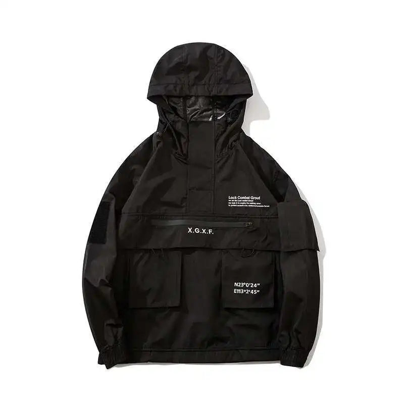 HKSH Men's Darkwear Spring Autumn New Tide Personality Tactical Jacket Japanese Safari Style Chic Coat Hooded Techwear HK0012 - Ghost District
