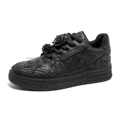 Women Sneakers Man Retro Star Y2K Punk Rap Street Shoes for Male  Fashion Skate Shoes Couple Casual Shoes Unisex Designer Tennis - Ghost District