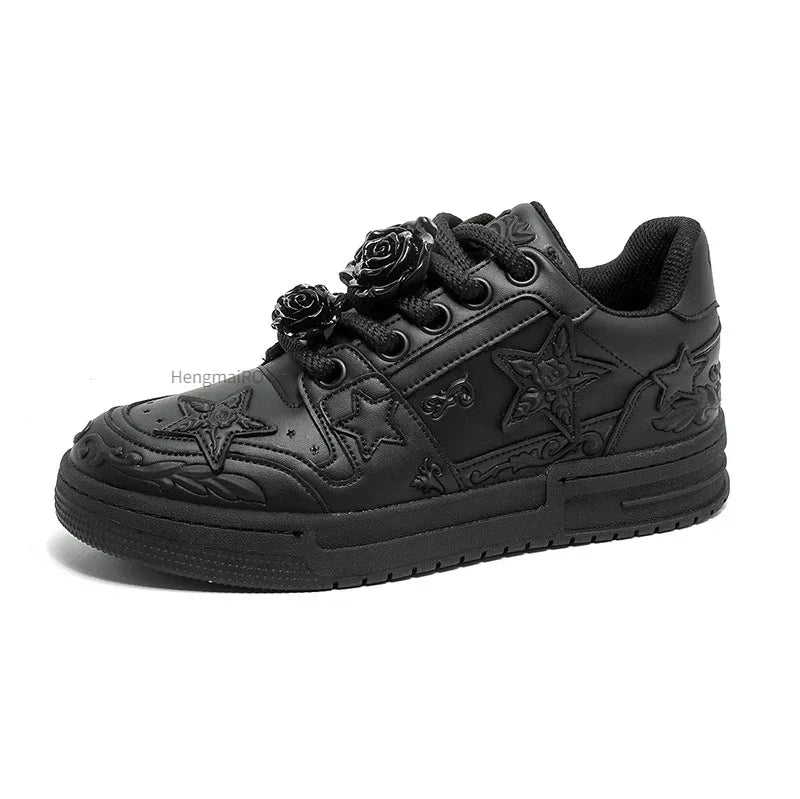 Women Sneakers Man Retro Star Y2K Punk Rap Street Shoes for Male  Fashion Skate Shoes Couple Casual Shoes Unisex Designer Tennis - Ghost District