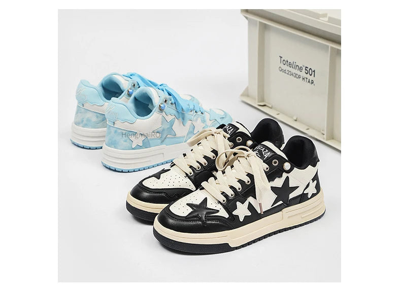 Women Sneakers Man Retro Star Y2K Punk Rap Street Shoes for Male  Fashion Skate Shoes Couple Casual Shoes Unisex Designer Tennis - Ghost District