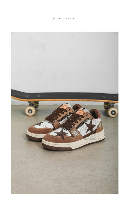 Women Sneakers Man Retro Star Y2K Punk Rap Street Shoes for Male  Fashion Skate Shoes Couple Casual Shoes Unisex Designer Tennis - Ghost District