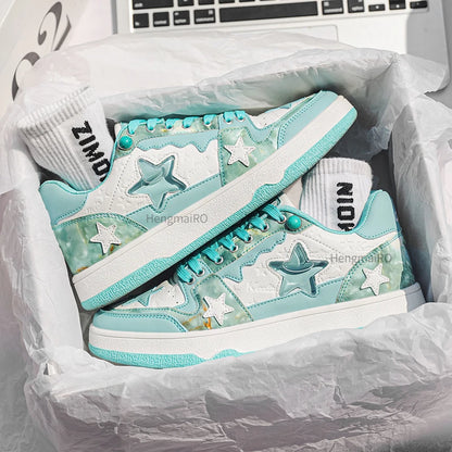 Women Sneakers Man Retro Star Y2K Punk Rap Street Shoes for Male  Fashion Skate Shoes Couple Casual Shoes Unisex Designer Tennis - Ghost District