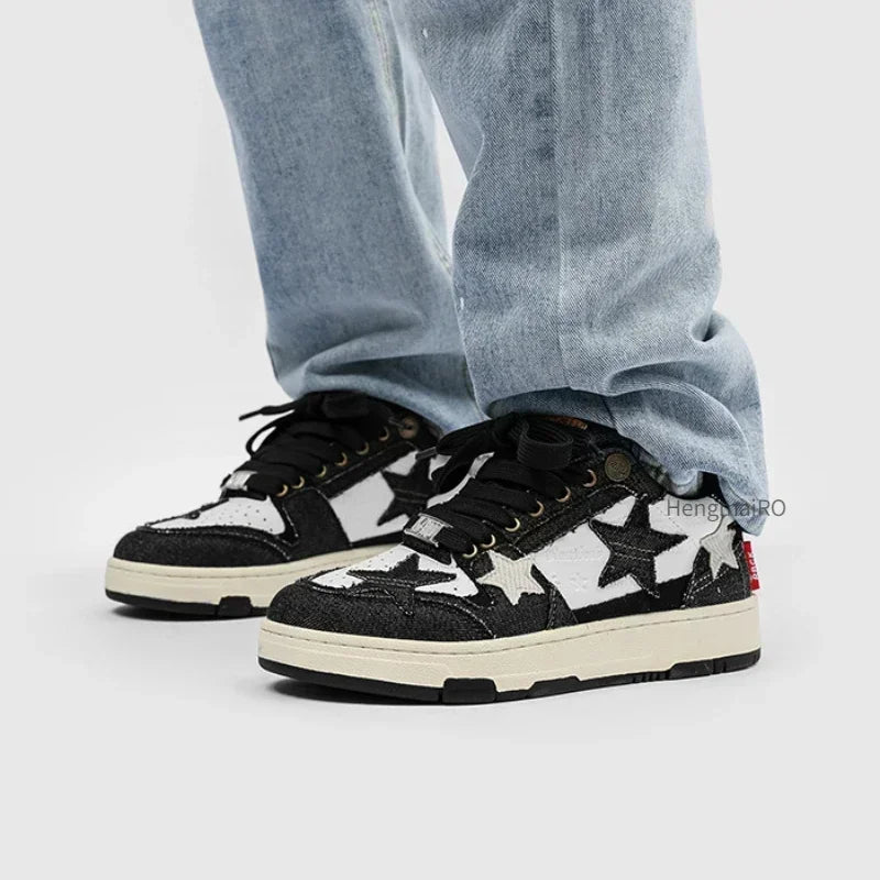 Women Sneakers Man Retro Star Y2K Punk Rap Street Shoes for Male  Fashion Skate Shoes Couple Casual Shoes Unisex Designer Tennis - Ghost District