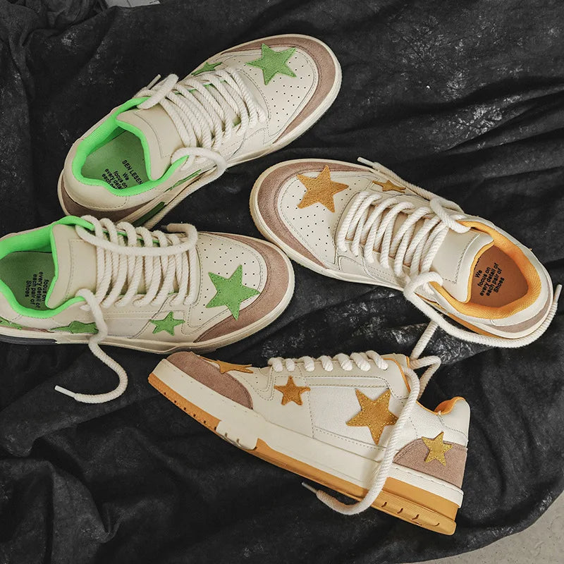 Women Sneakers Man Retro Star Y2K Punk Rap Street Shoes for Male  Fashion Skate Shoes Couple Casual Shoes Unisex Designer Tennis - Ghost District