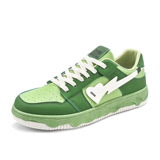 Women Shoes Men Retro Street Heart Pattern Skateboard Shoes Y2K Fashion Sneakers Couple Students Outdoor Sports Casual Shoes - Ghost District