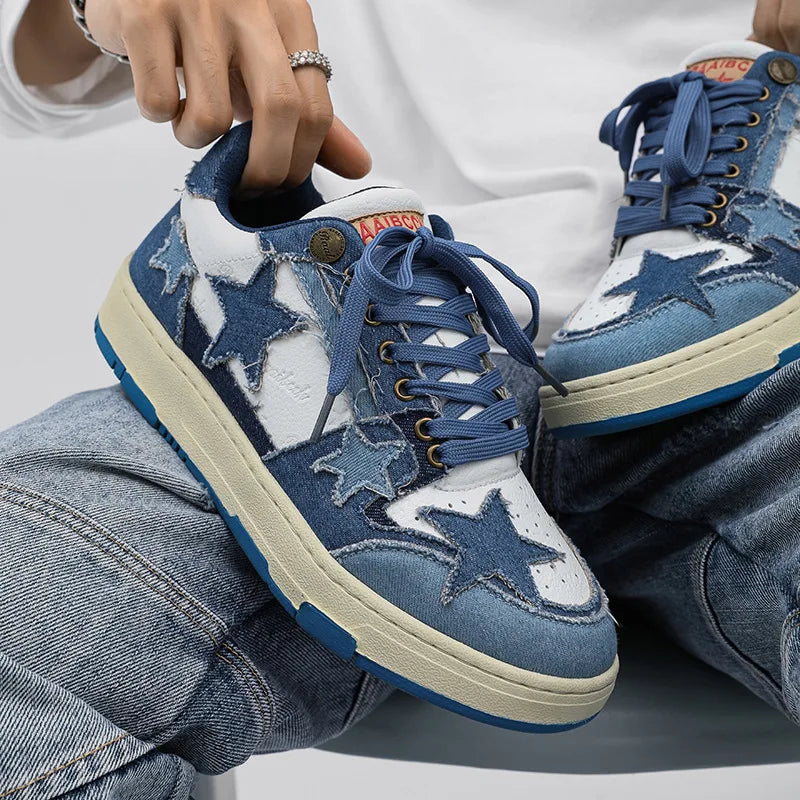 Women Sneakers Man Retro Star Y2K Punk Rap Street Shoes for Male  Fashion Skate Shoes Couple Casual Shoes Unisex Designer Tennis - Ghost District