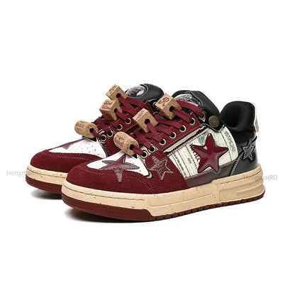 Women Sneakers Man Retro Star Y2K Punk Rap Street Shoes for Male  Fashion Skate Shoes Couple Casual Shoes Unisex Designer Tennis - Ghost District