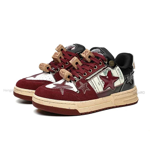 Women Sneakers Man Retro Star Y2K Punk Rap Street Shoes for Male  Fashion Skate Shoes Couple Casual Shoes Unisex Designer Tennis - Ghost District