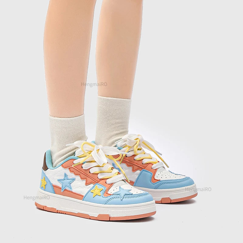 Women Sneakers Man Retro Star Y2K Punk Rap Street Shoes for Male  Fashion Skate Shoes Couple Casual Shoes Unisex Designer Tennis - Ghost District