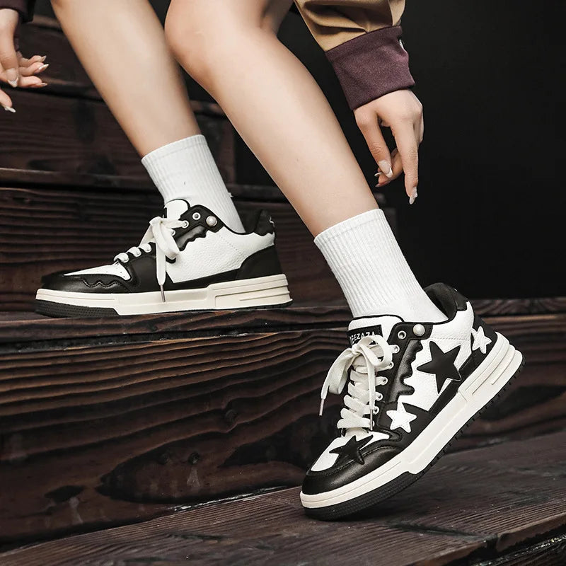 Women Sneakers Man Retro Star Y2K Punk Rap Street Shoes for Male  Fashion Skate Shoes Couple Casual Shoes Unisex Designer Tennis - Ghost District