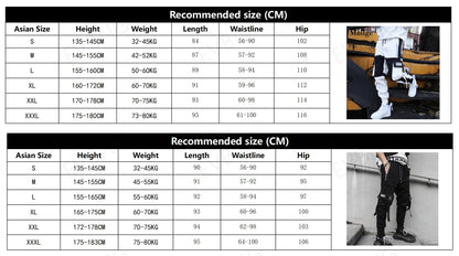 Joggers Cargo Pants for Men Casual Hip Hop Hit Color Pocket Male Trousers Sweatpants Streetwear Ribbons Techwear Pants - Ghost District