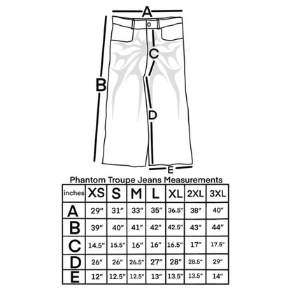 Gothic Retro Oversized Baggy Fit Unisex Mopping Pants Y2K Phantom Jeans High Street Spider Embroidered Patch Hip Hop Streetwear Ghost District